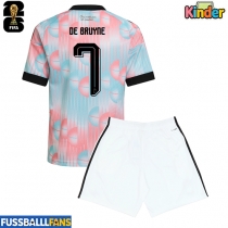 Belgien Kevin De Bruyne #7 Auswärts Trikotsatz Kinder WM 2026 Kurzarm (+ Kurze Hosen)